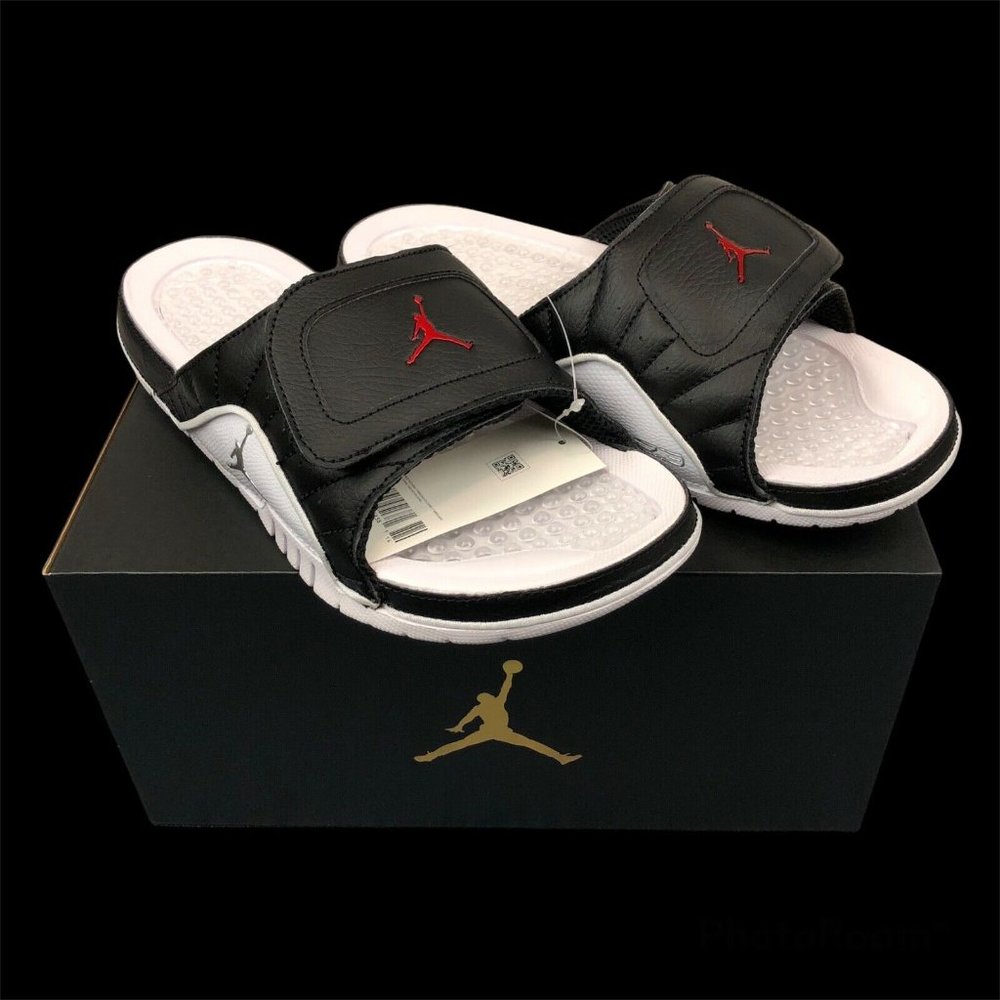 Nike Jordan Hydro V Premier "Playoffs" Size 14 Men's Slides Sandals 351006 066